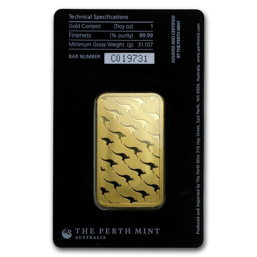 1 Oz Gold Bar – Perth Mint (In Assay)