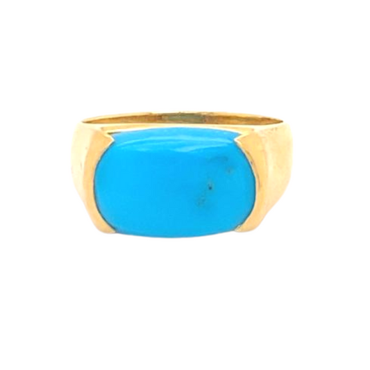 24KT Gold, Turquoise Men's Ring