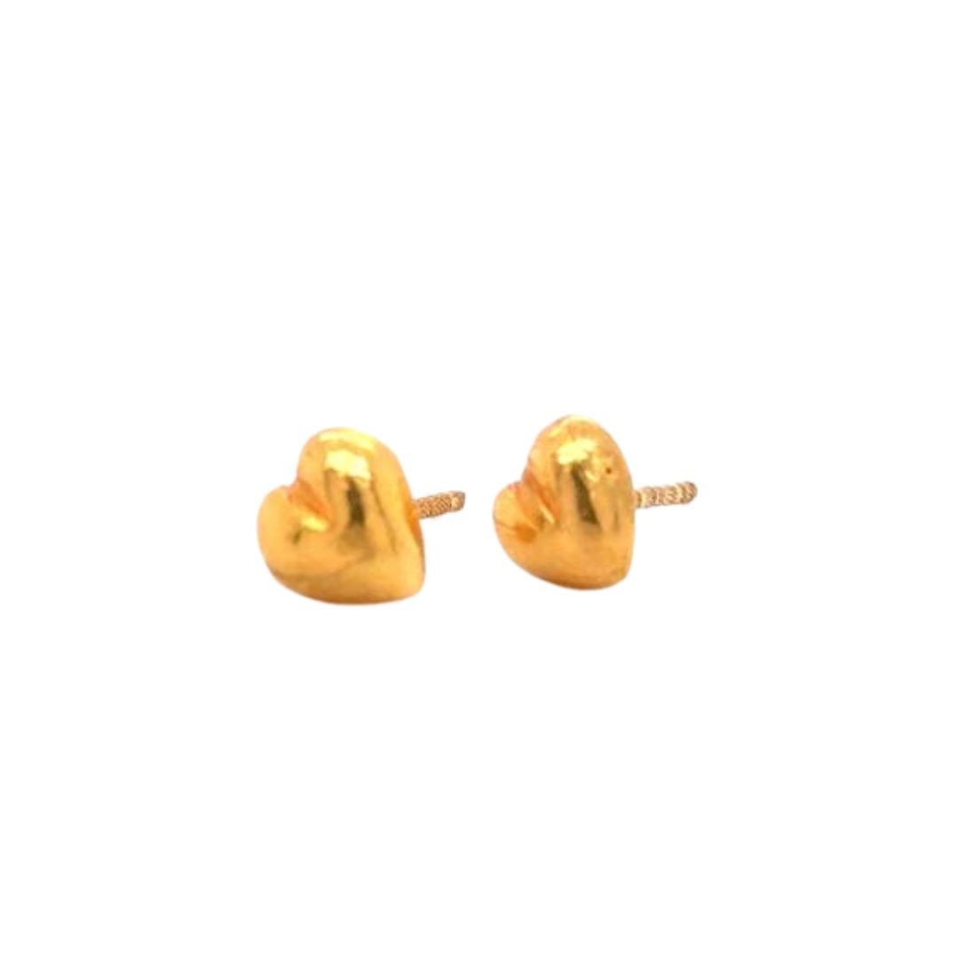 24KT Gold Heart Shape Earings