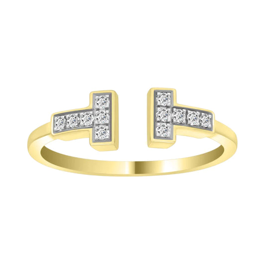 14K Yellow/White Gold 0.14ctw Diamond Women's Ring