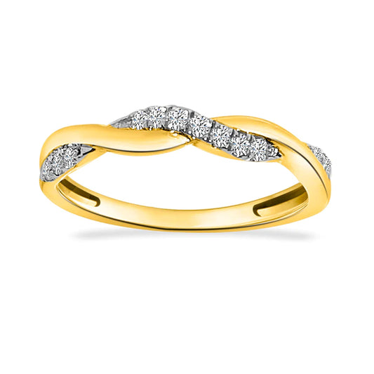 14K Yellow/White Gold 0.16ctw Diamond Women' Ring