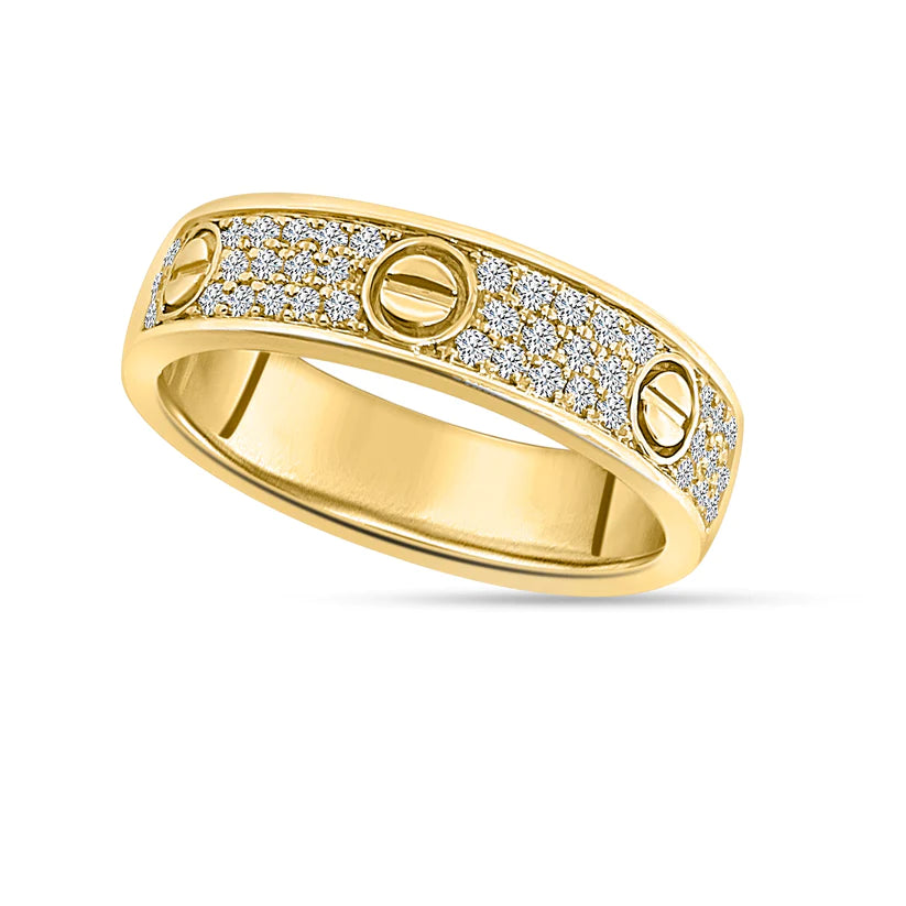 14K Solid Gold 0.40ctw Diamond Men's Rings