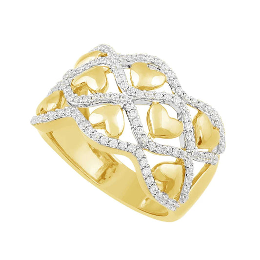 14K Solid Gold 0.61ctw Diamond Women's Rings