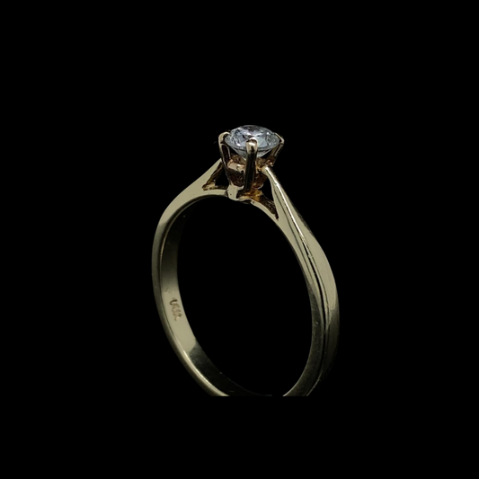 14KT Yellow Gold, Solitaire Diamond Ring (Available in different carats)