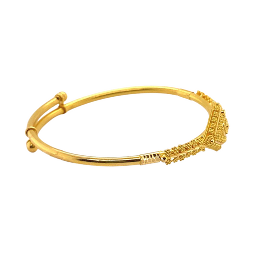 22KT Gold, Baby Bangle with Design