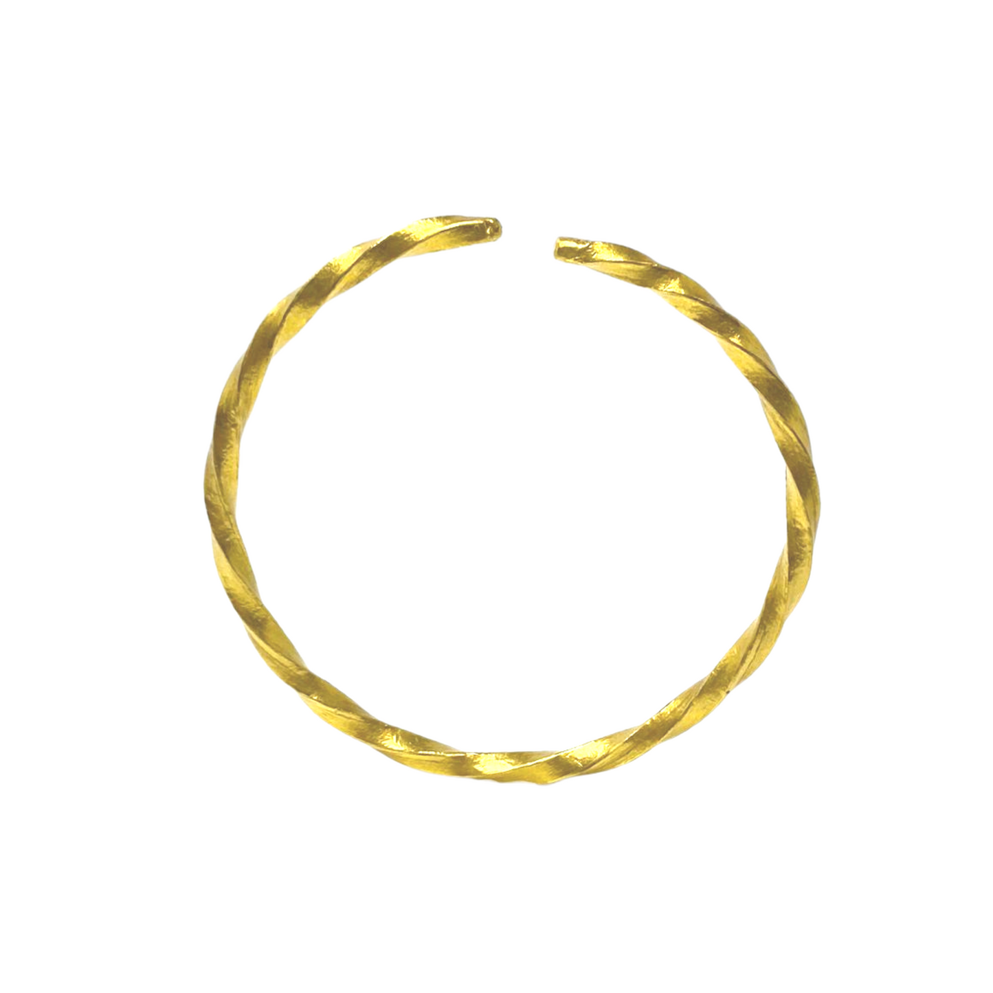 24KT Twisted Open Bangle