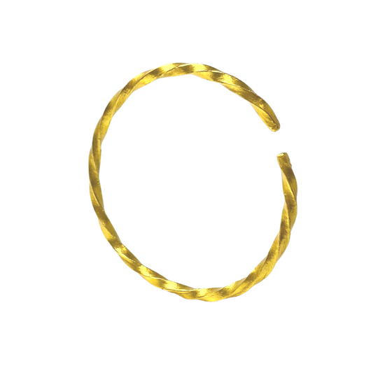 24KT Twisted Open Bangle