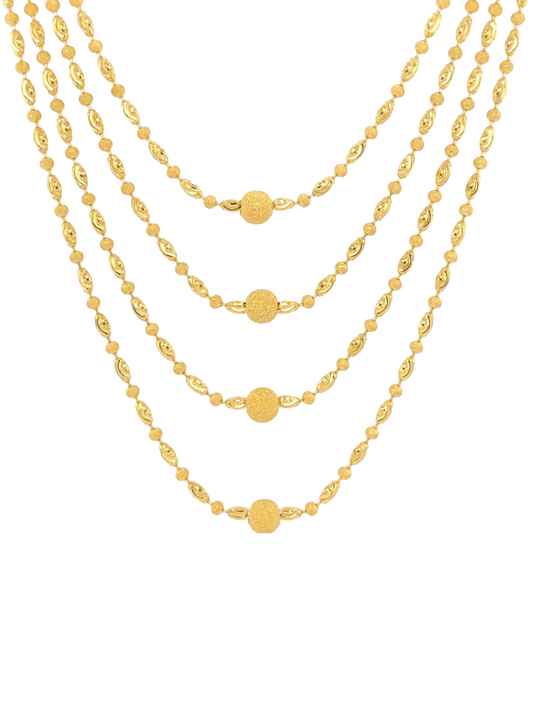 22KT Gold Necklace (Three Layers)