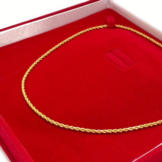 22KT Gold Thin Rope Chain