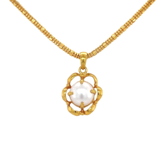 24KT Gold Handmade Pearl Pendant