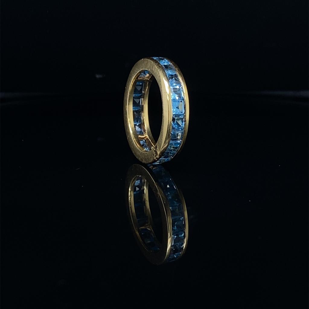18KT Gold, Blue Topaz Ring