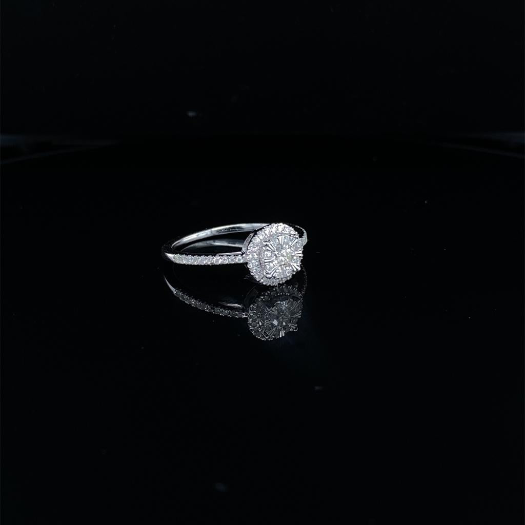 14K White Gold, Engagement Diamond Ring