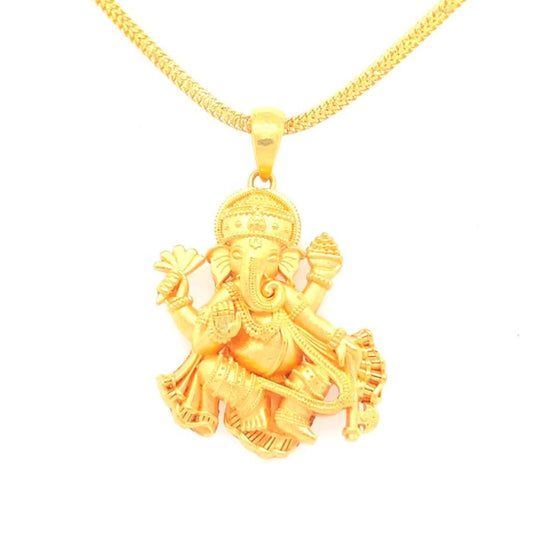 24KT Gold, Ganesh Pendant