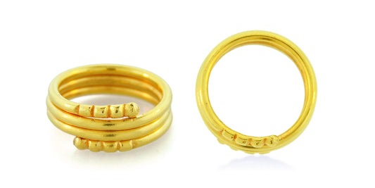 24K Gold Handmade Beruwa Ring - Queens Diamond & Jewelry