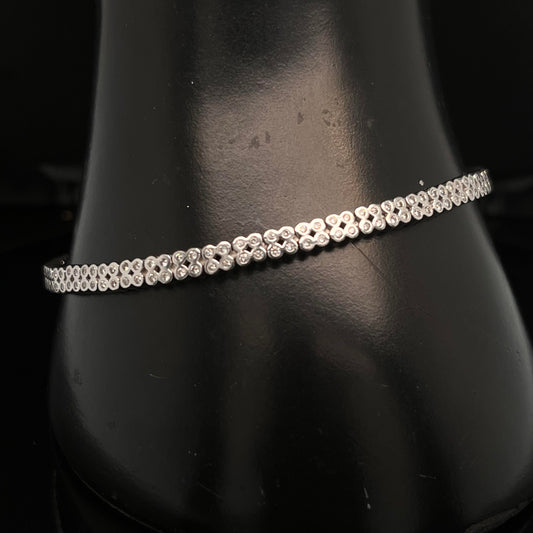 14kt WG Bracelet with Diamond Fashion Bracelet.