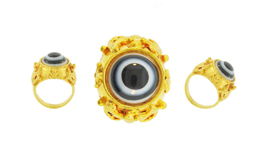 24K Sherpa / Tibetan Design Zee Rings - Queens Diamond & Jewelry
