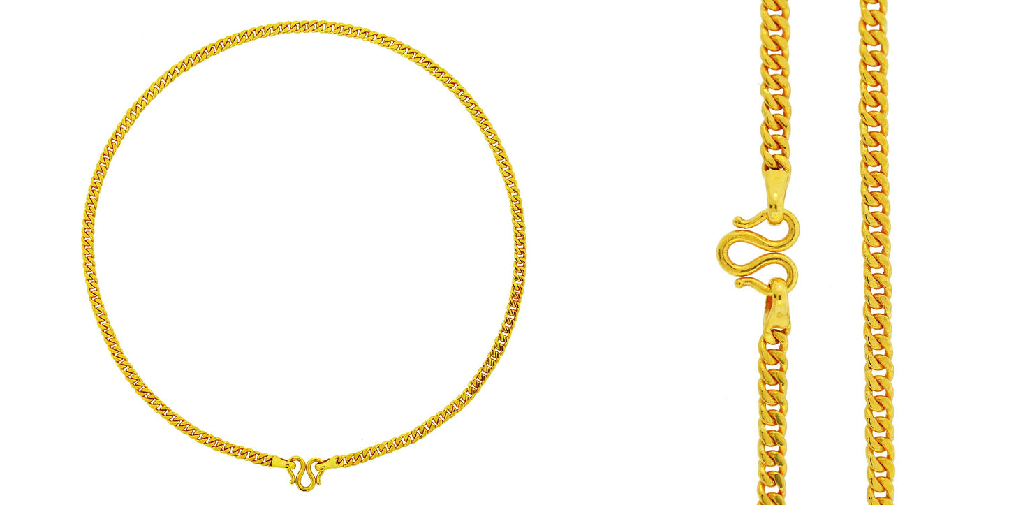 24K Handmade Cuban Gold Chain - Queens Diamond & Jewelry