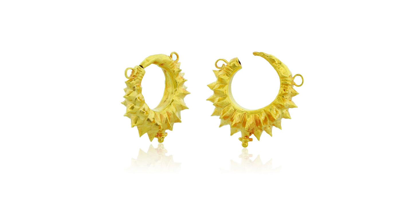 24K/22K Handmade Marwadi Earring - Queens Diamond & Jewelry