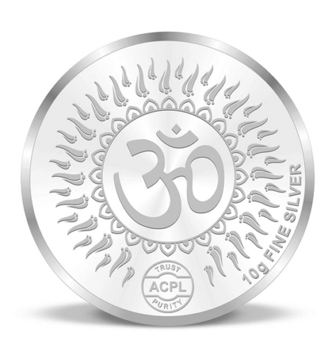 10 Grams Laxmi, Ganesh and Saraswati Silver Coin